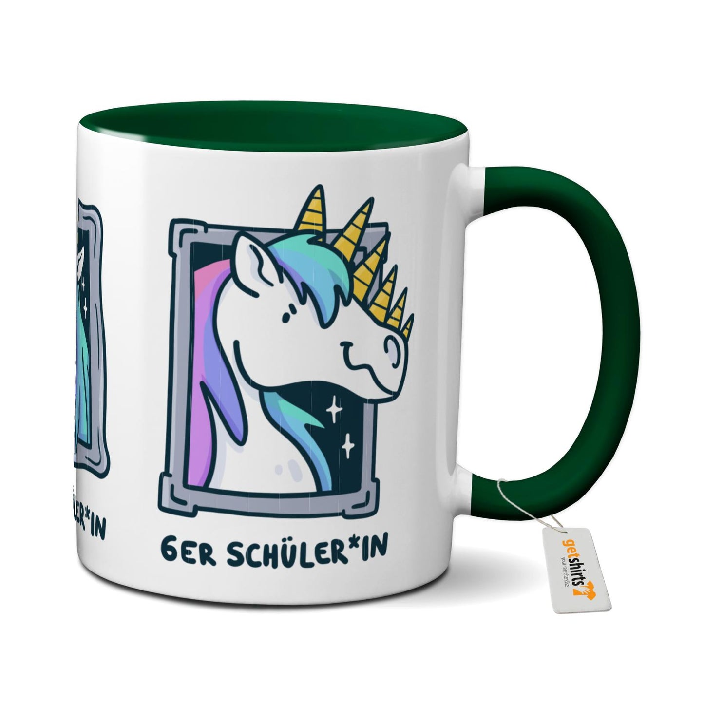 Tasse farbig - Einhorn Noten 4-6