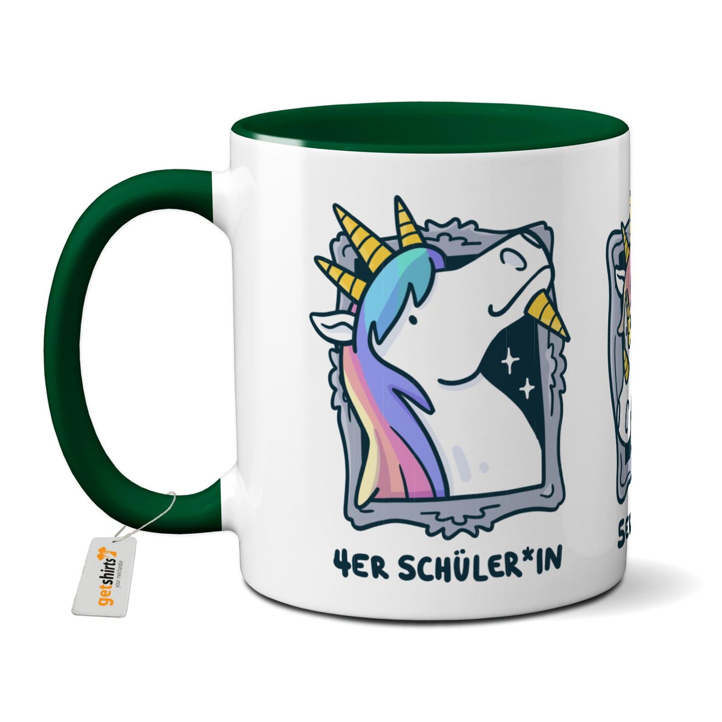 Tasse farbig - Einhorn Noten 4-6