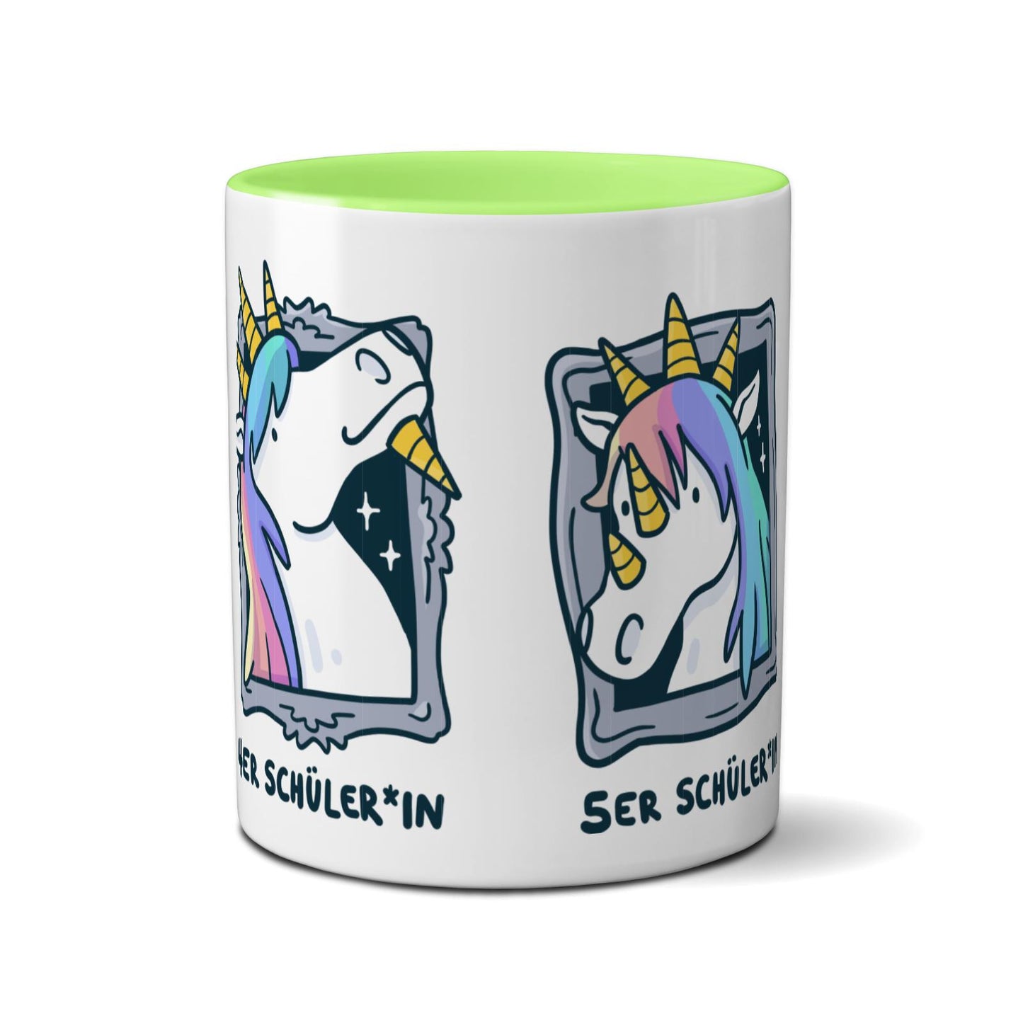 Tasse farbig - Einhorn Noten 4-6