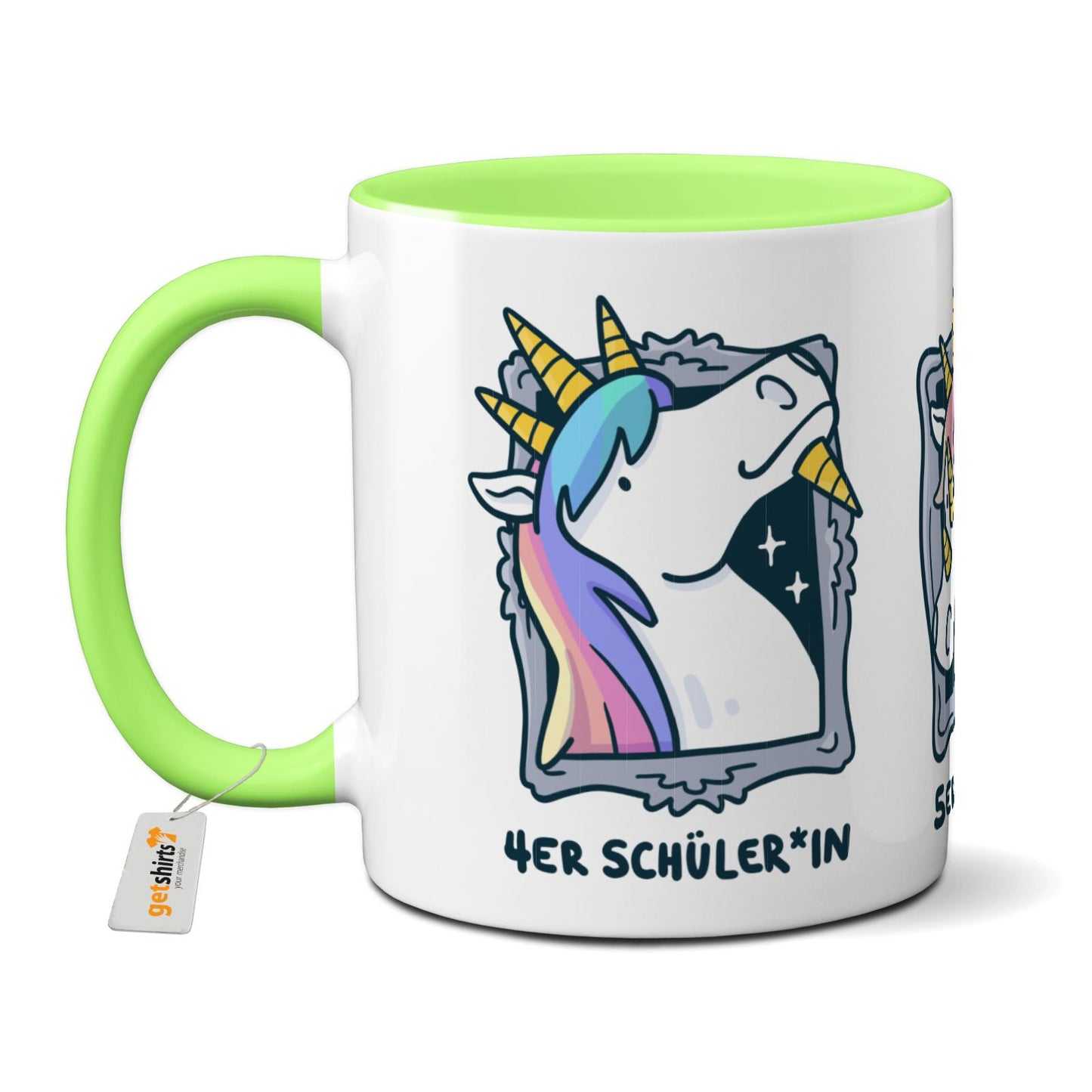 Tasse farbig - Einhorn Noten 4-6