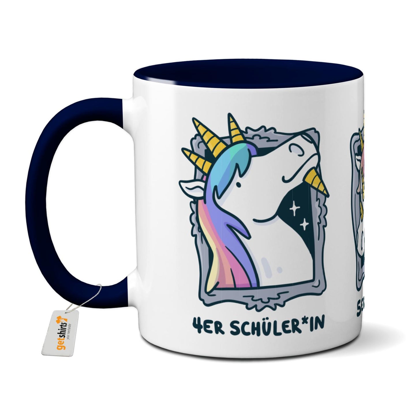 Tasse farbig - Einhorn Noten 4-6