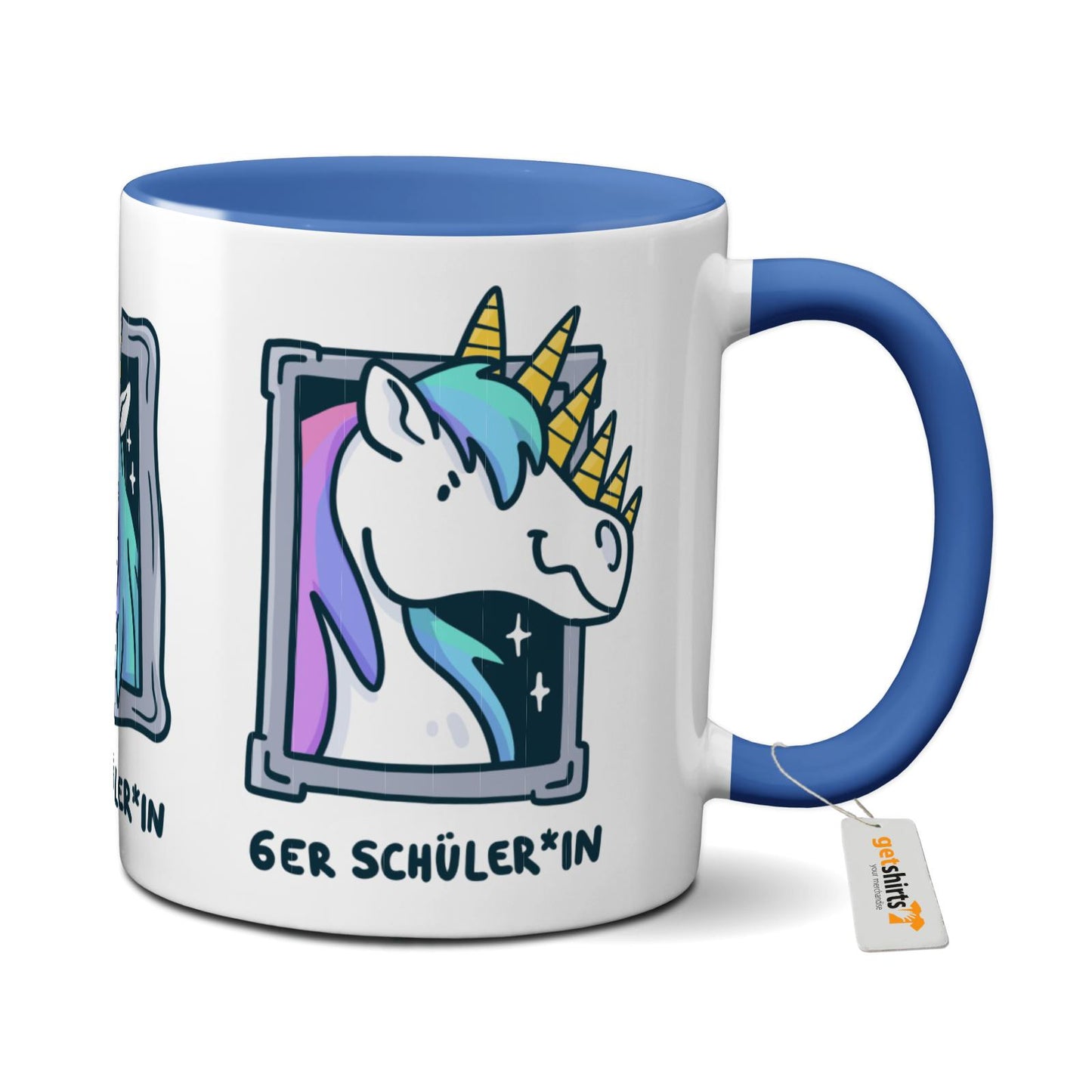 Tasse farbig - Einhorn Noten 4-6