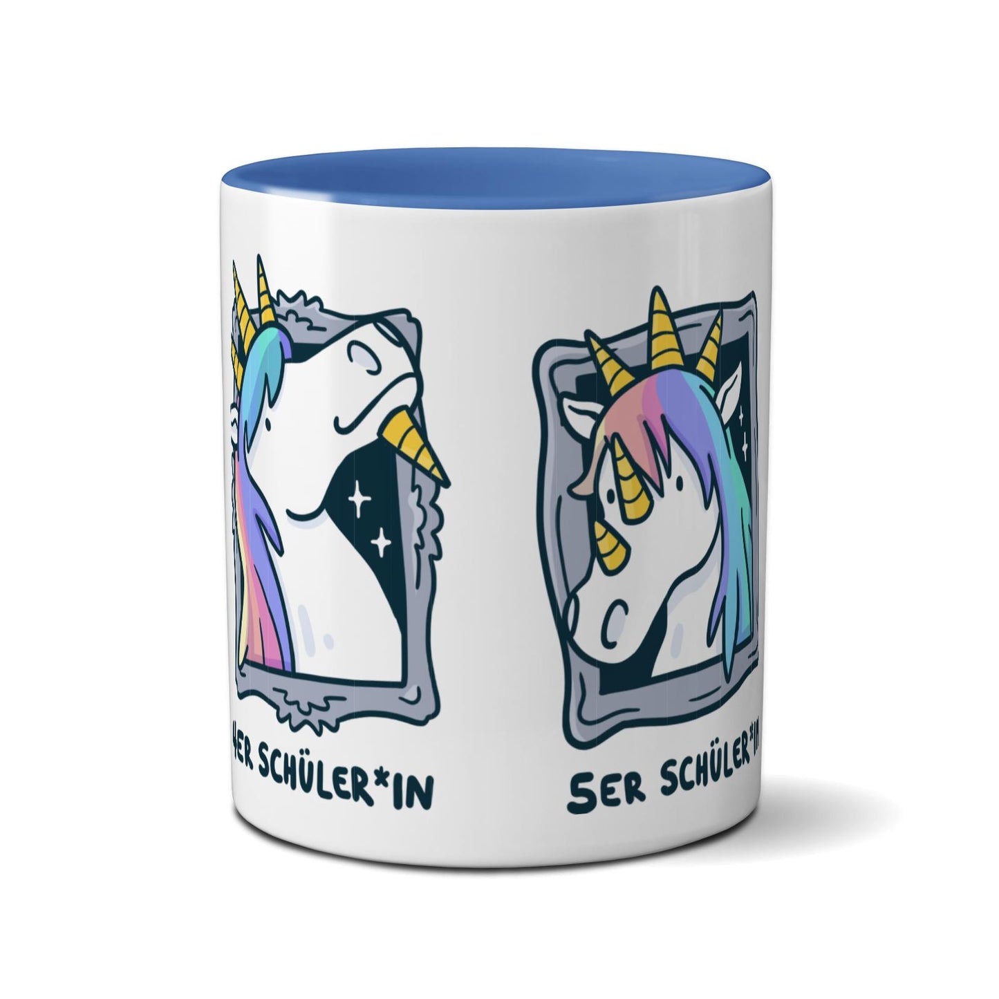 Tasse farbig - Einhorn Noten 4-6