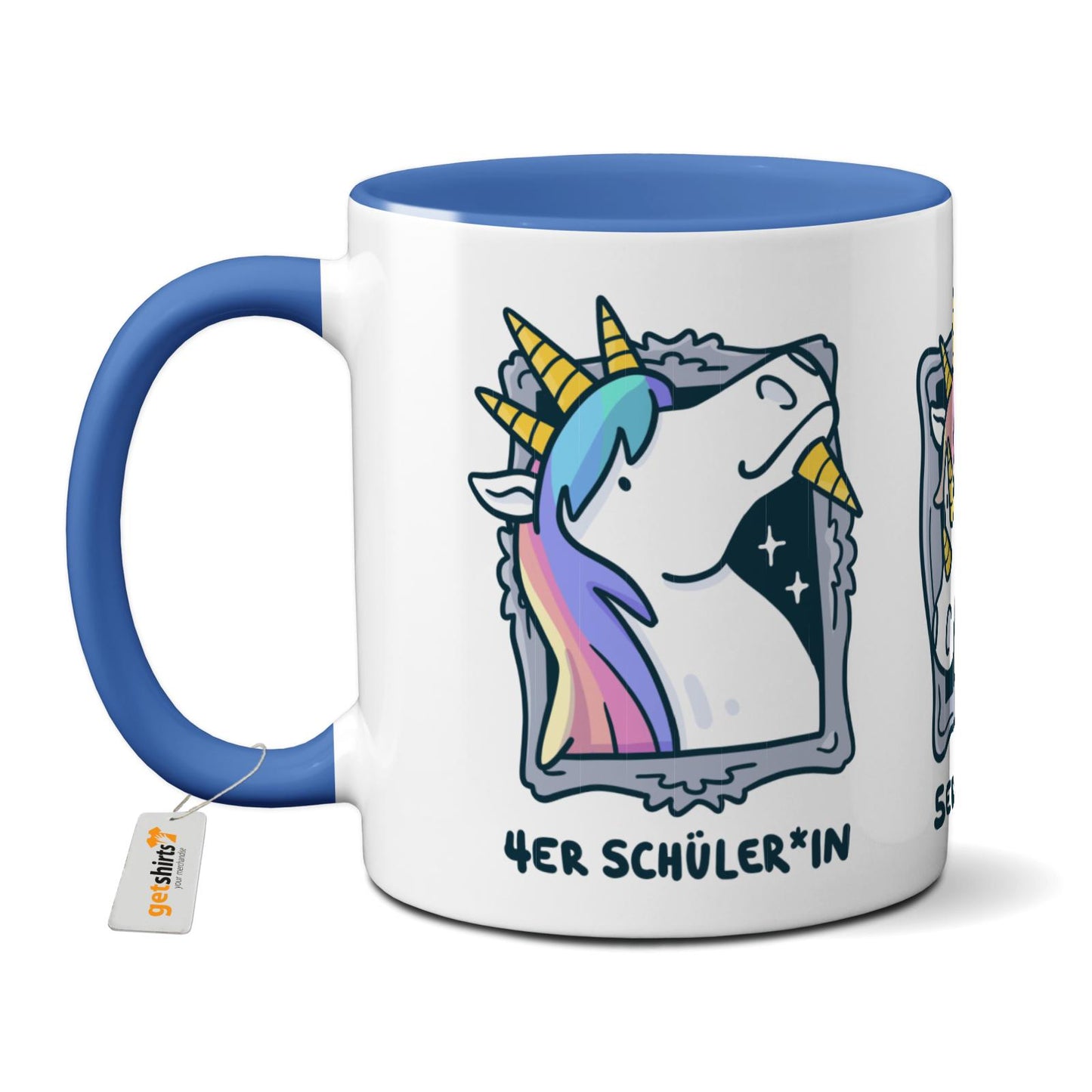 Tasse farbig - Einhorn Noten 4-6