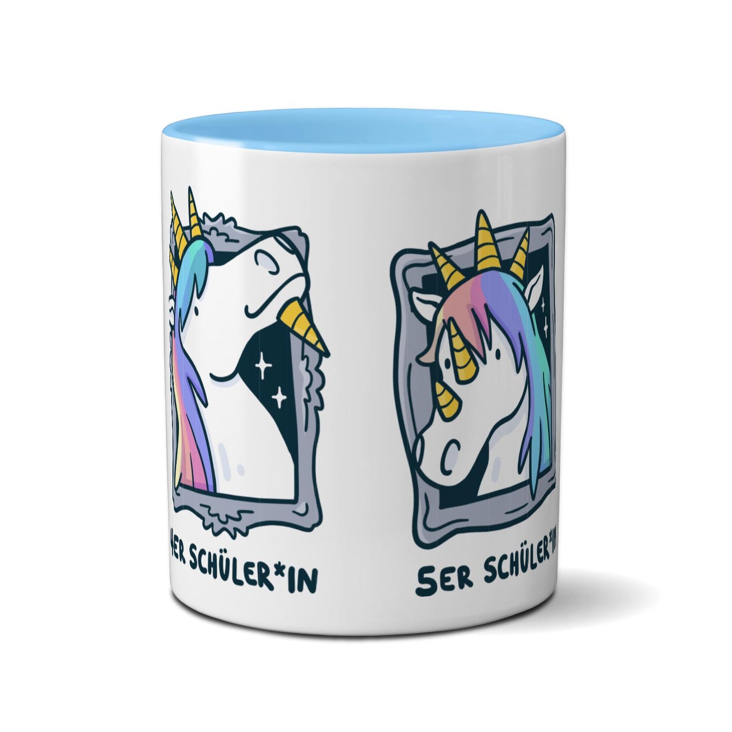 Tasse farbig - Einhorn Noten 4-6
