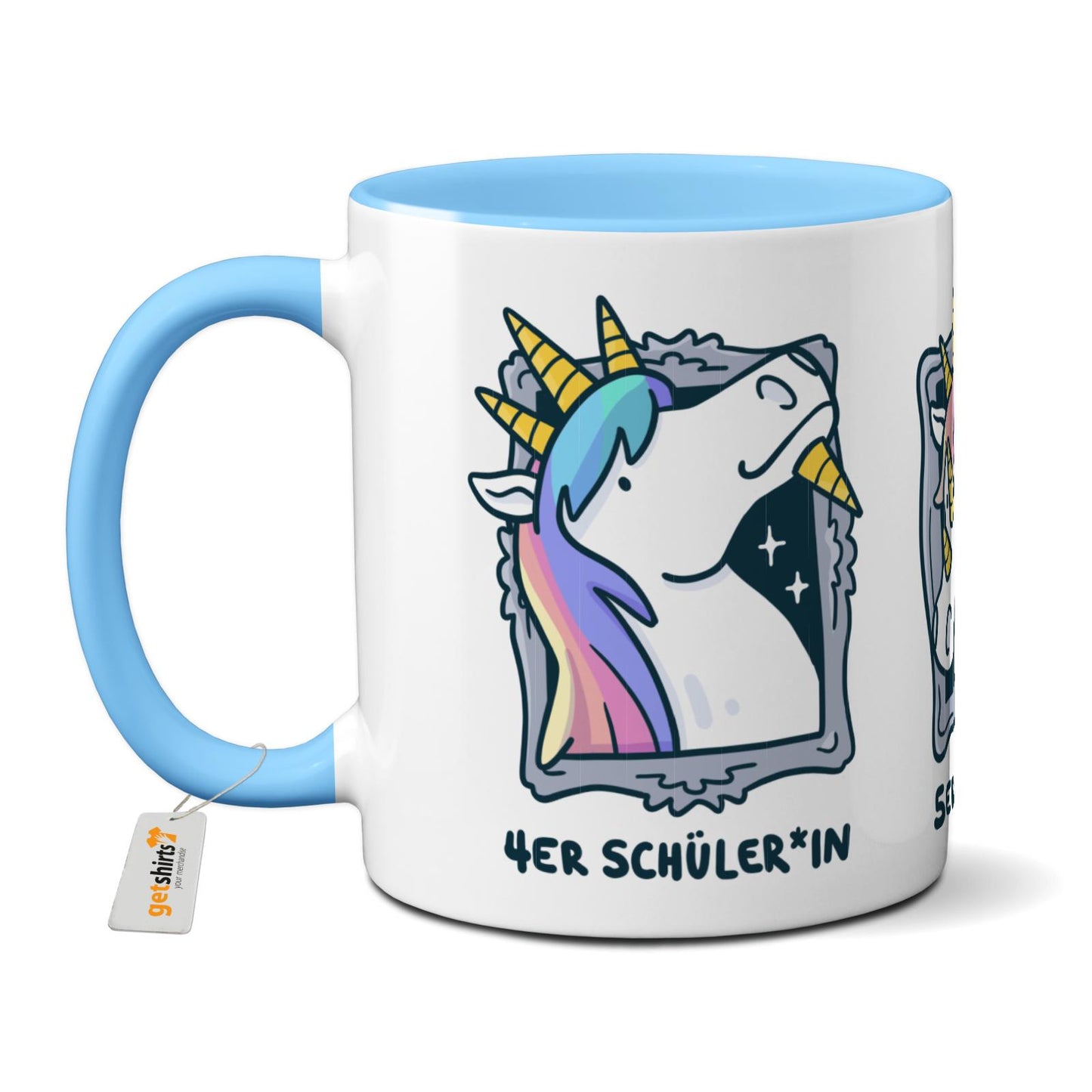 Tasse farbig - Einhorn Noten 4-6