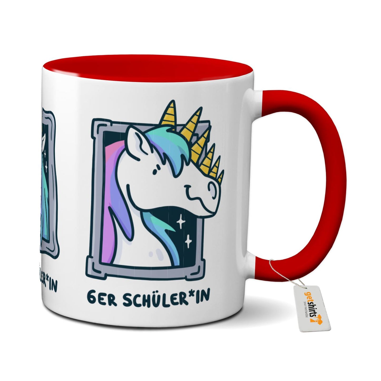 Tasse farbig - Einhorn Noten 4-6