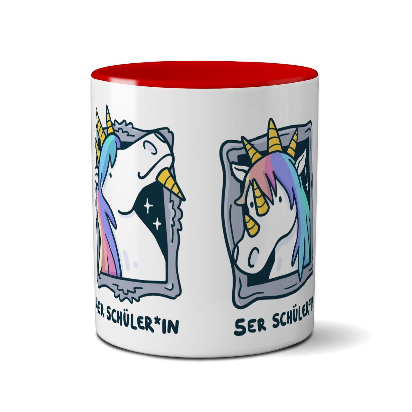 Tasse farbig - Einhorn Noten 4-6