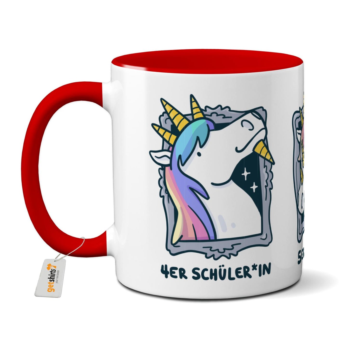 Tasse farbig - Einhorn Noten 4-6