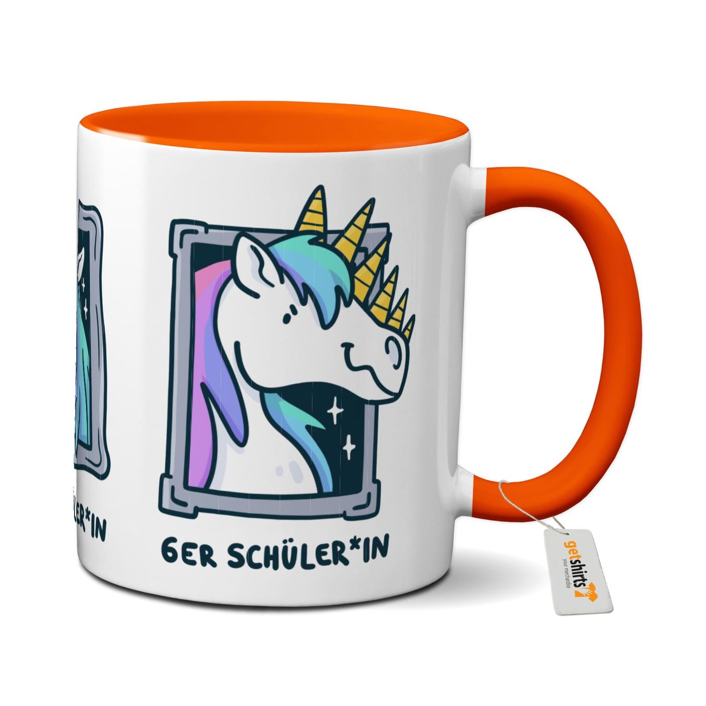 Tasse farbig - Einhorn Noten 4-6