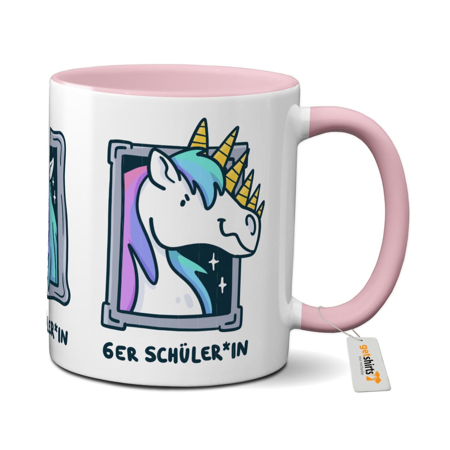 Tasse farbig - Einhorn Noten 4-6