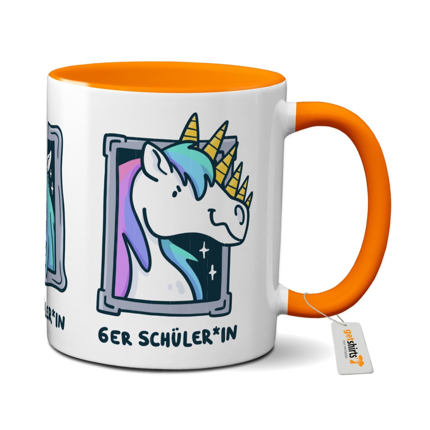Tasse farbig - Einhorn Noten 4-6