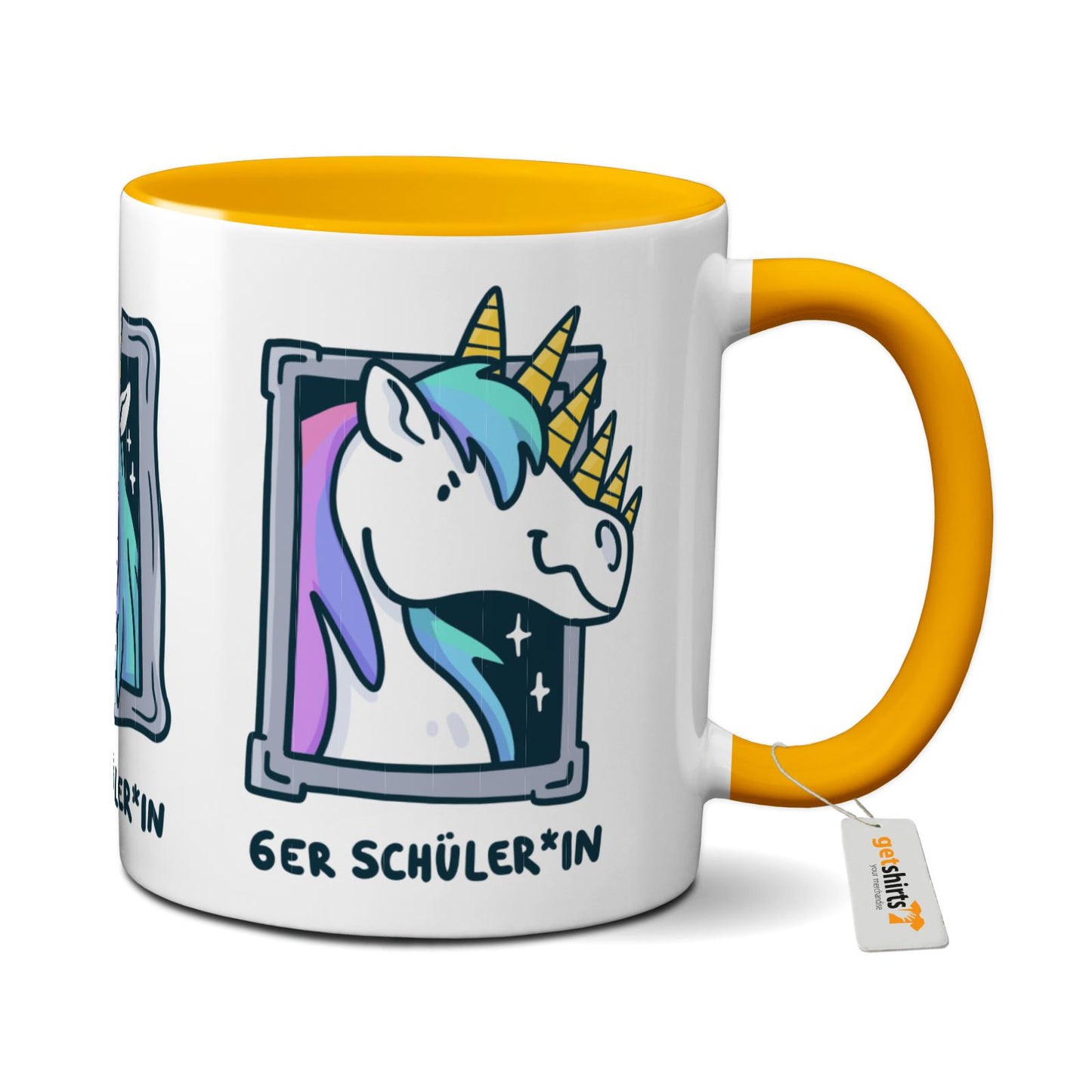 Tasse farbig - Einhorn Noten 4-6
