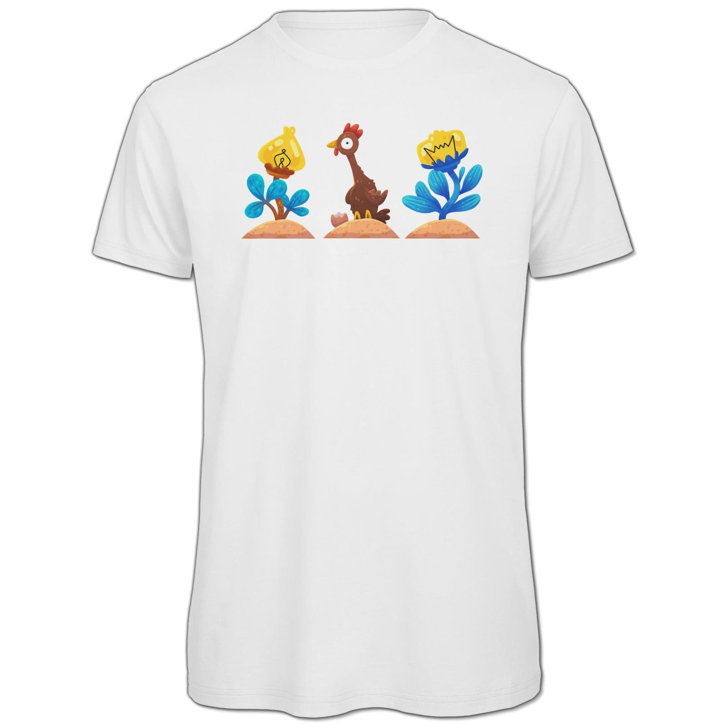 Organic T-Shirt - Blumen Huhn