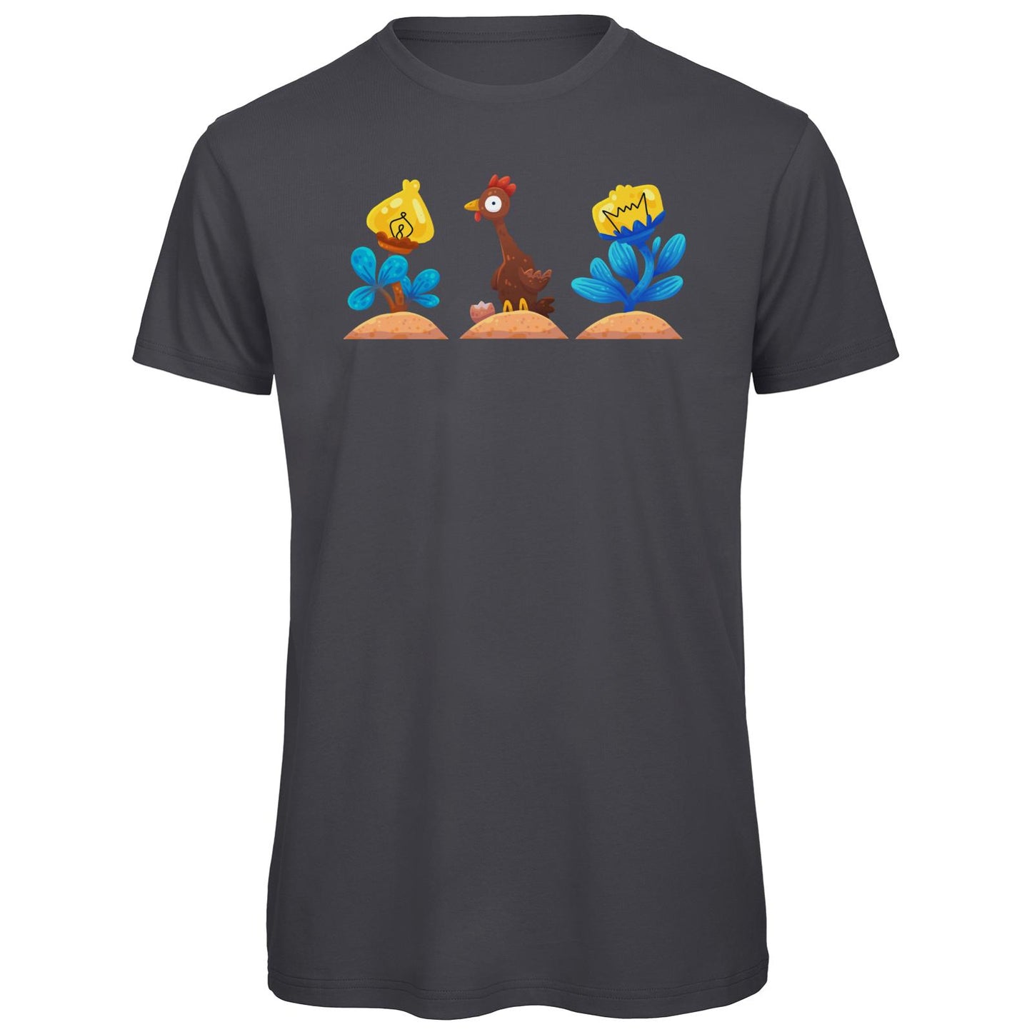 Organic T-Shirt - Blumen Huhn