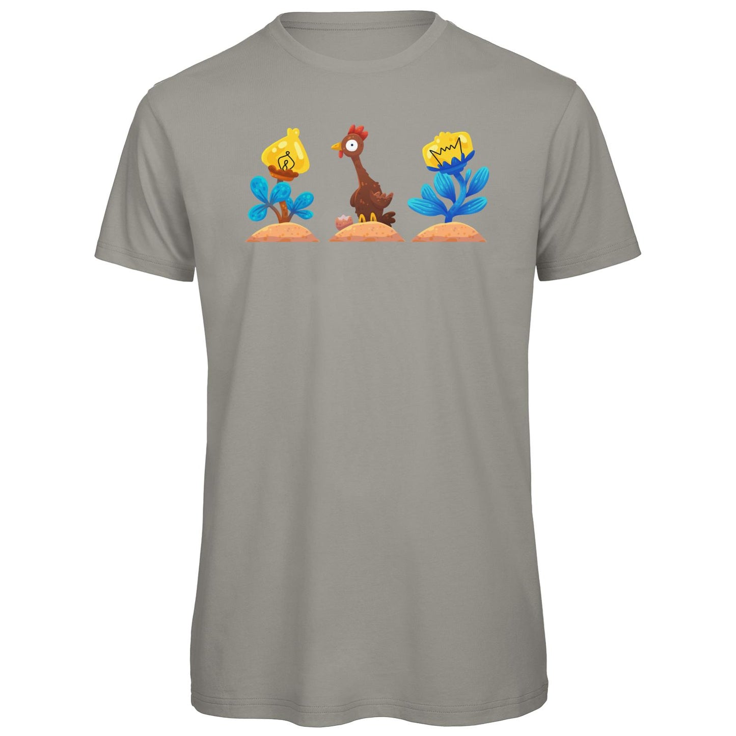 Organic T-Shirt - Blumen Huhn