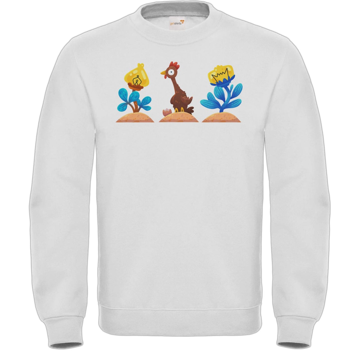 Sweatshirt FAIR WEAR - Blumen Huhn