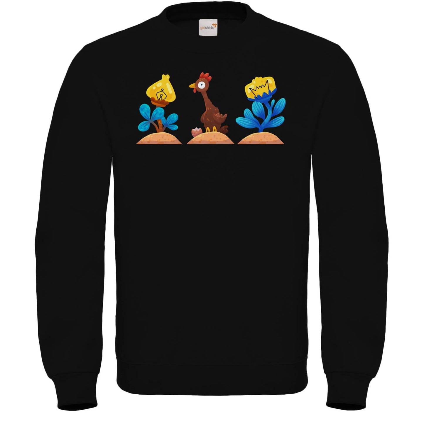 Sweatshirt FAIR WEAR - Blumen Huhn