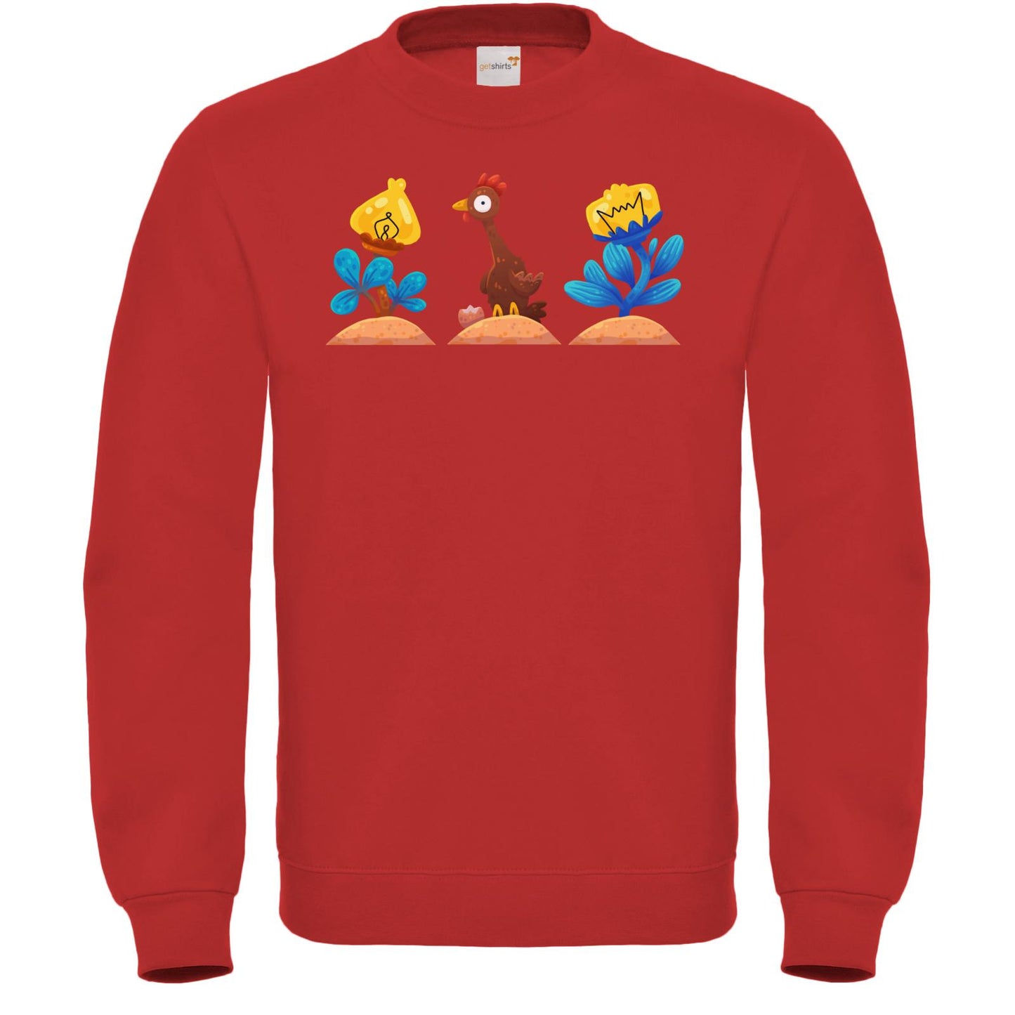 Sweatshirt FAIR WEAR - Blumen Huhn