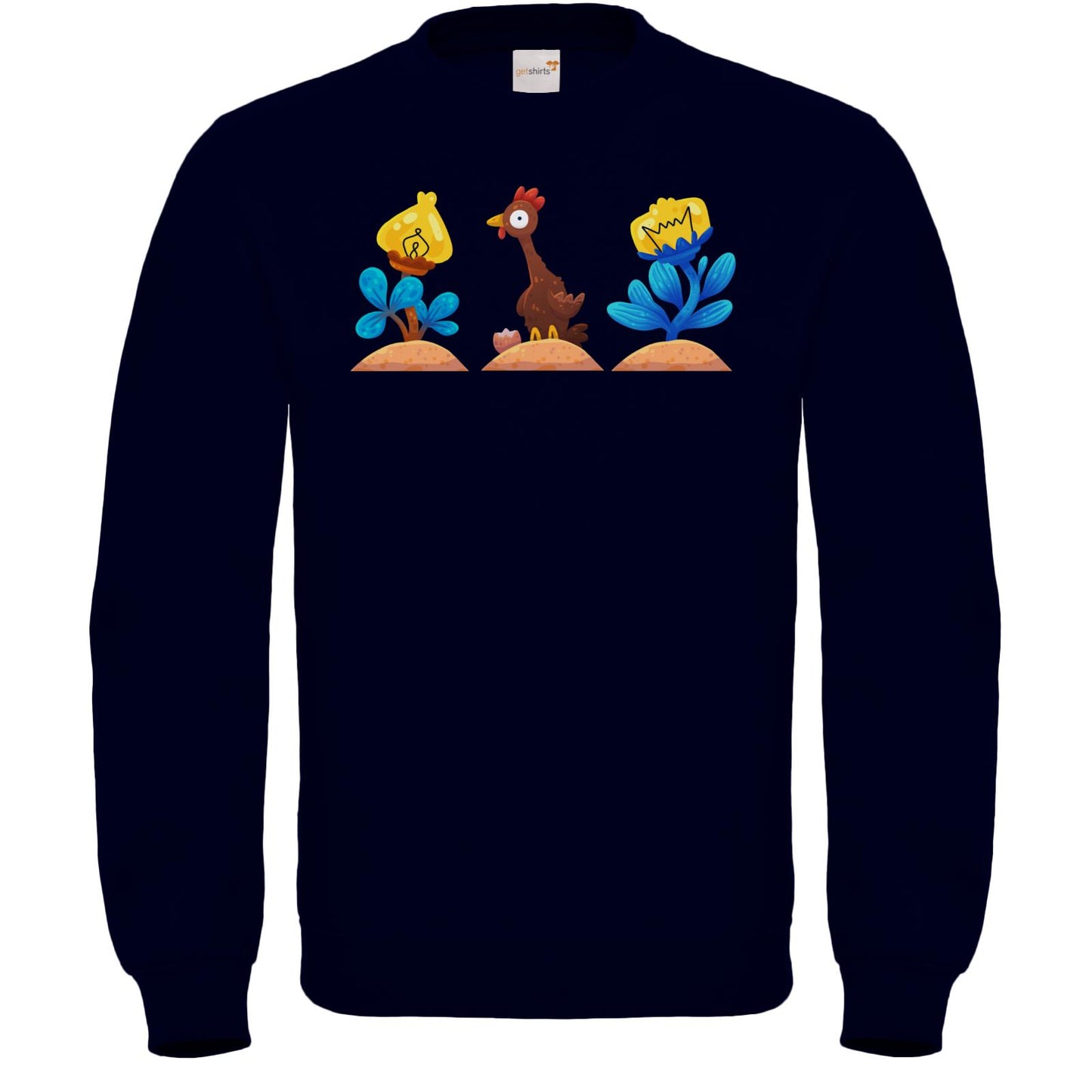 Sweatshirt FAIR WEAR - Blumen Huhn