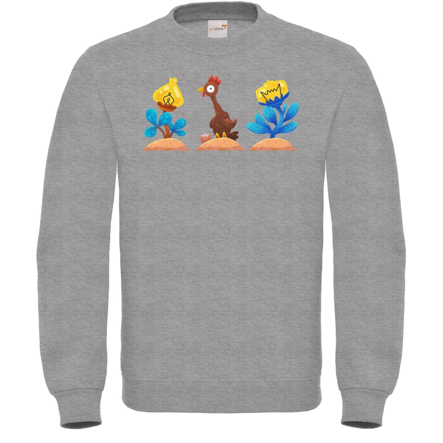 Sweatshirt FAIR WEAR - Blumen Huhn