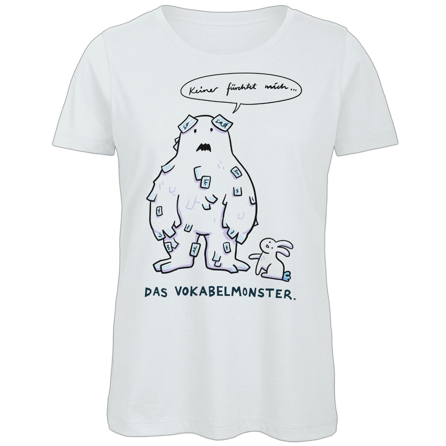 Organic T-Shirt tailiert - Das Vokabelmonster