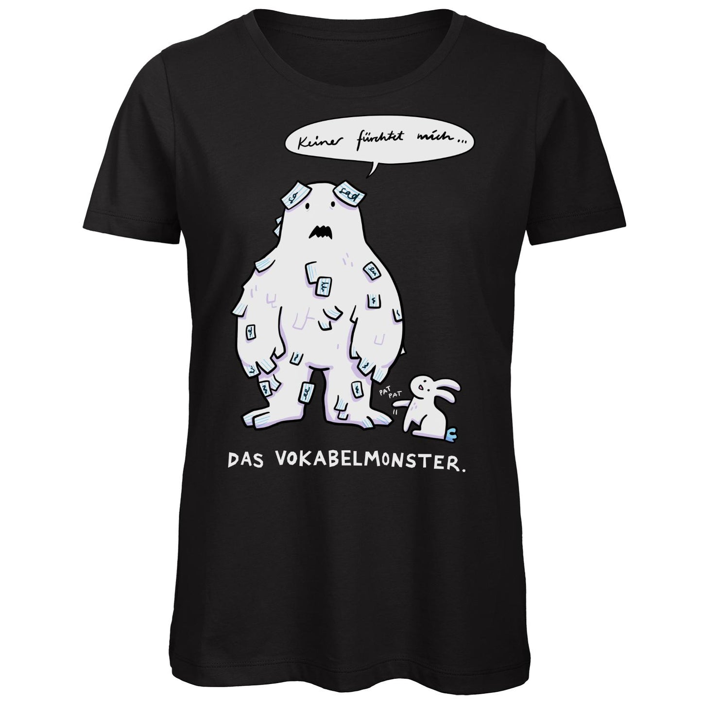 Organic T-Shirt tailiert - Das Vokabelmonster