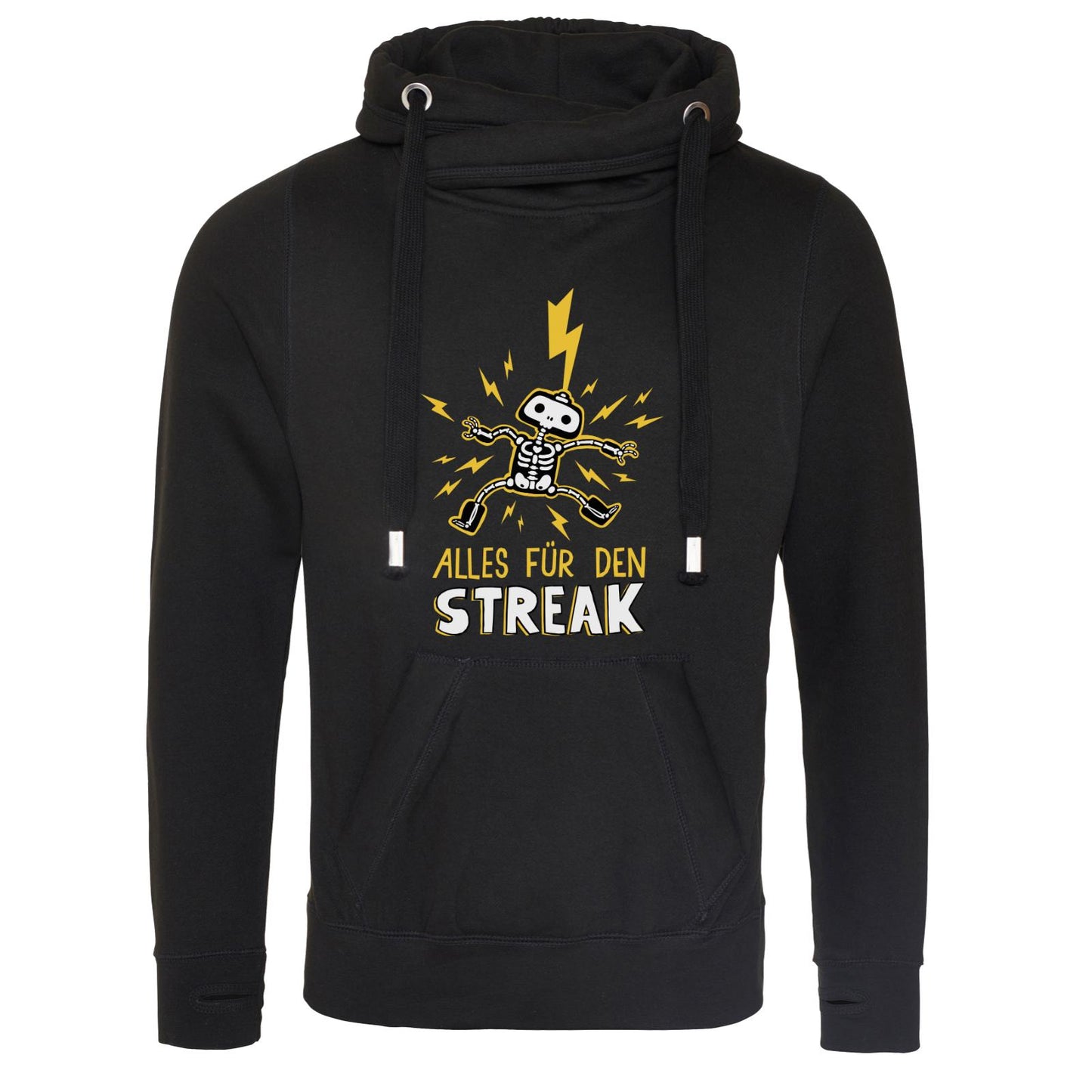 Cross Neck Hoodie - Alles für den Streak