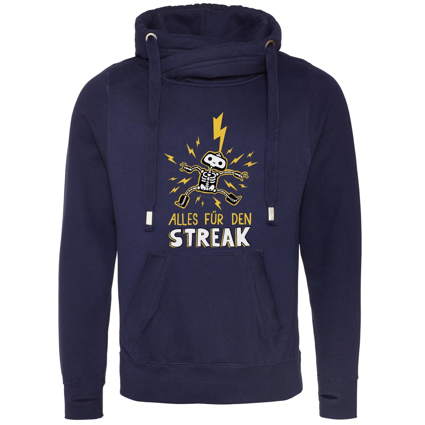 Cross Neck Hoodie - Alles für den Streak